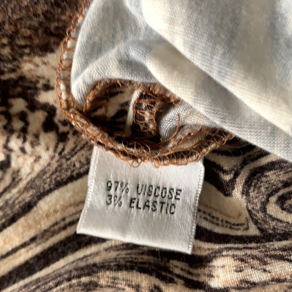 Chetta B jersey dress wood pattern sz 10 - Picture 8 of 14